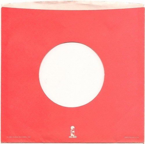 Company Sleeve 45 ISLAND - Red Orange w/ White Text & Logo (1982-1984) Atlantic