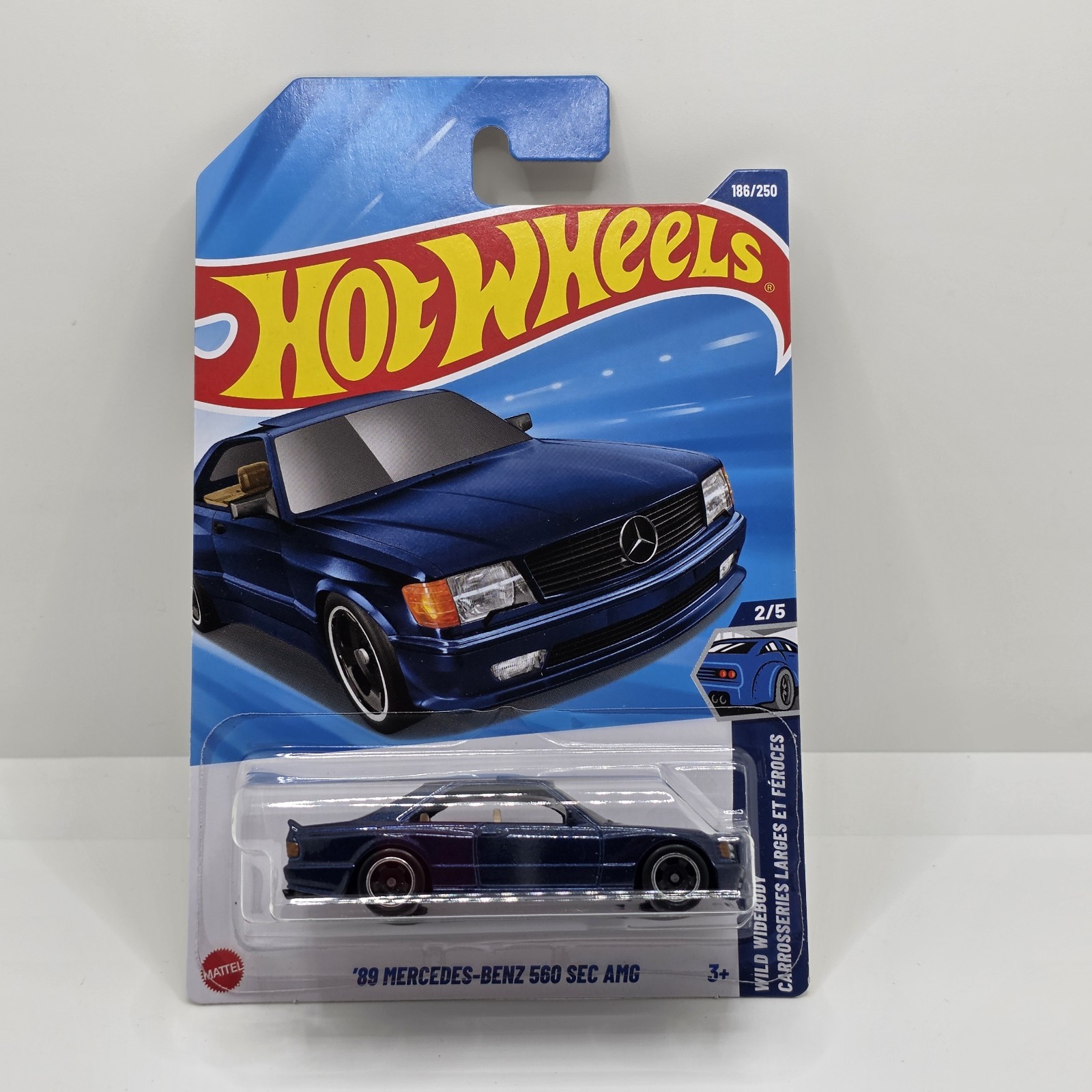 New Hot Wheels 2025 Case P Wild Widebody 2/5 89 Mercedes- Benz 560 Sec AMG Blue