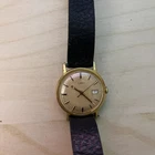 Vintage 1970s Timex Mercury Date 33mm Mens Watch Gold Tone VTG 70s Needs Battery