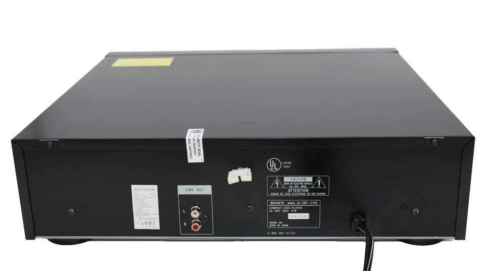 Cambiador reproductor de CD Sony CDP-C215 5 discos con control remoto | Probado y funcionando Foto 4 de 4