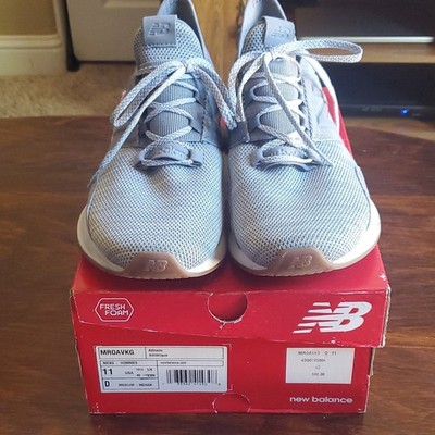 New Balance Fresh Foam Roav Men's Gray/White Lace-Up Low Top Sneakers MROAVKG