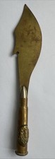 Antique WW1 Trench Art Bullet Letter Opener British 7” Markings K15 VII