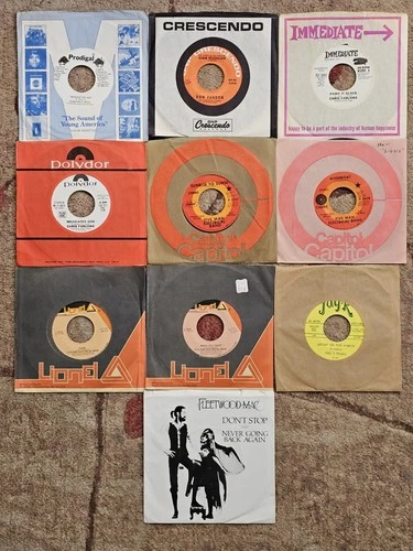 Lot 10 Rock 45's  Don Fardon Chris Farlowe 5 Man Electrical Band Fleetwood Mac +