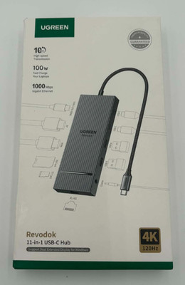 UGREEN USB C Hub(11 in 1), Revodok Pro 4K@120Hz DisplayPort, 4K HDMI, 2x 10Gbps