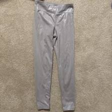 Shiny Silver Girls L Gapfit Spandex Pants