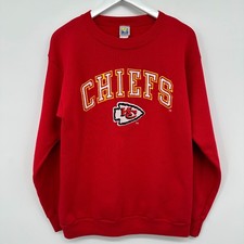 Vintage Kansas City Chiefs NFL Sweatshirt Size Large Embroidered Nostalgic USA
