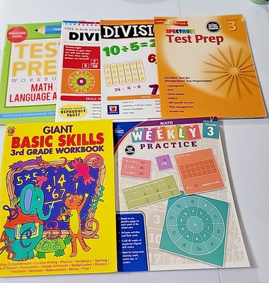 Lot of 6 Educational 3rd Grade Basic Skills Workbooks - BRAND NEW