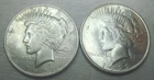 1922 P, & 1922 P * 2 AU !! Silver PEACE DOLLARS ! Shown * USA ONLY *$5.00 SHIP