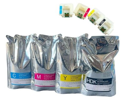 4 x DYE SUBLIMATION INK REFILL KIT EPSON F6200 F7200 F9200 F9370 F6070 + 4 CHIPS