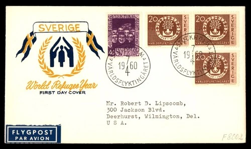 Mayfairstamps Sweden FDC 1960 World Refugee Year Combo First Day Cover aax_49129