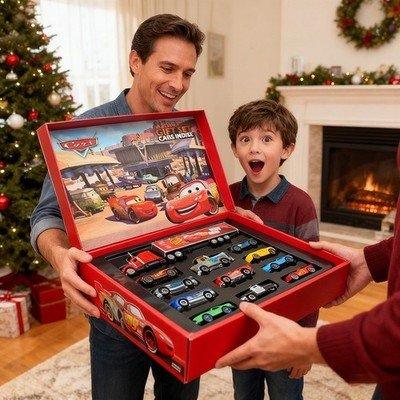 12er Disney Pixar Cars Metallauto Set Blitz McQueen Geschenkbox Sammler Neu
