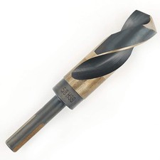 5/8" Reduced Shank Drill Bit, HSS M2, Black Gold Drill Bit with 3-Flat 1/2"...