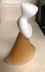 Selenite Satin Spar Figurine Praying Women Russian Mineral White Amber 4 1/4" VG — photo 2