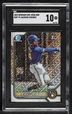 2022 Bowman Chrome Prospects Mega Box Mojo Refractor Jackson Chourio SGC 10 0tx