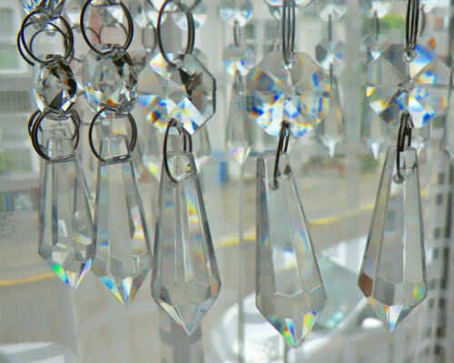 6 hängende Sonnenfänger Kronleuchter Glas Kristalle Deko Prismen Licht Perlen - Bild 139 von 299