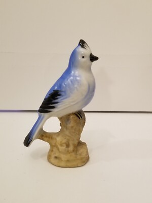 Vintage Porcelain Blue Jay Figurine Made In Japan 3 1/2 inch | eBay