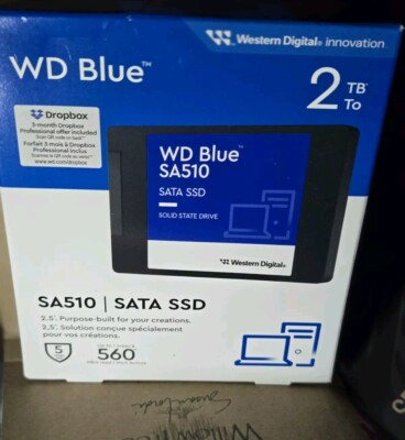 WD Blue SA510 WDS200T3B0A 2 TB Solid State Drive - 2.5'' Internal - SATA NEW FREE