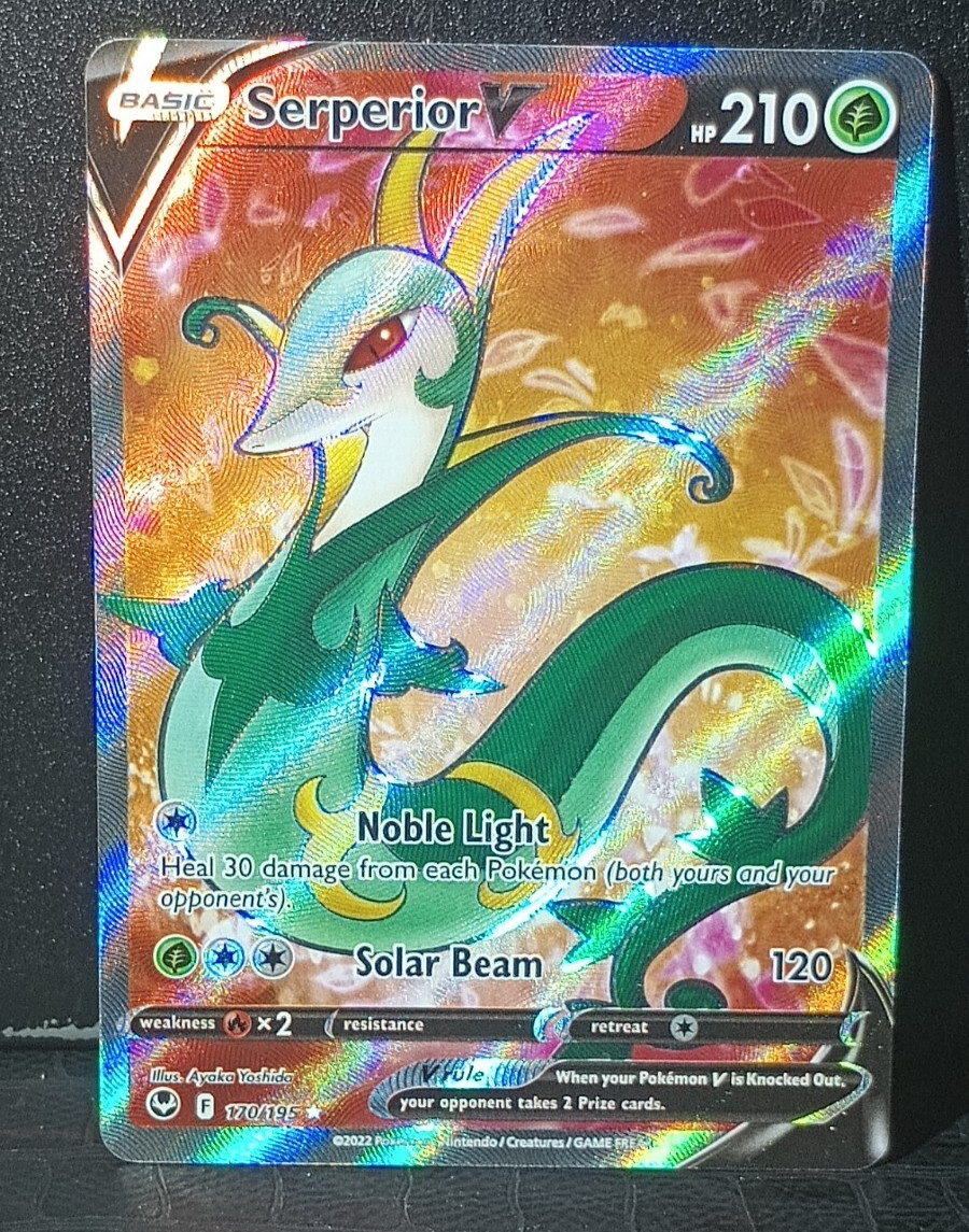 Pokemon Trading Card-Silver Tempest-Full Art Serperior V 170/195