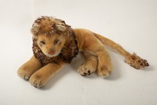 Steiff Vintage Laying Male Leo the Lion F1R-7 Glass Eyes JSF6 Gold w/Mane 14"