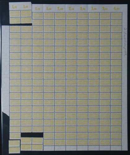 Französische Zone - Württemberg Wohnungsbau Ausgabe Lot Nr. 3a ** Bogen im Teil - Bild 1 von 2