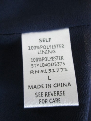 GILLI NWT Women's Navy Blue CAREER DRESS Summer Sleeveless Size LARGE Fit Flare - Picture 11 of 12