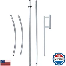 FSFLAG Swooper Flag Hardware, Feather Flag Pole Set and Ground Spike, 11FT Sw