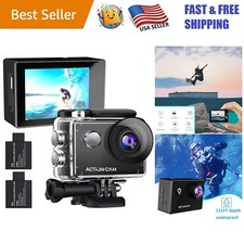 1080P Waterproof Action Camera - 131ft, 2 Batteries  Multi-Function Accessories