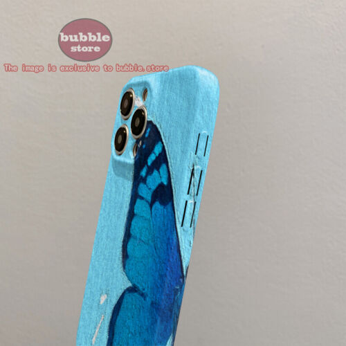 Cober Funda case For iPhone 16 15 14 13 Mariposa azul Cover Telefono ProteccióaQ - Picture 4 of 7