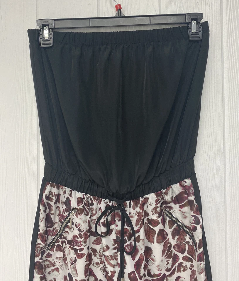 Mossimo женщин комбинезон брюки без бретелек блузка черный коричневый размер M/M - Изображение 2 из 4