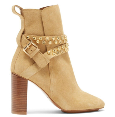 See by Chloe Lean Leon Suede Ankle Boots Bootie Size 38.5 / US 8.5 Fits Like 8