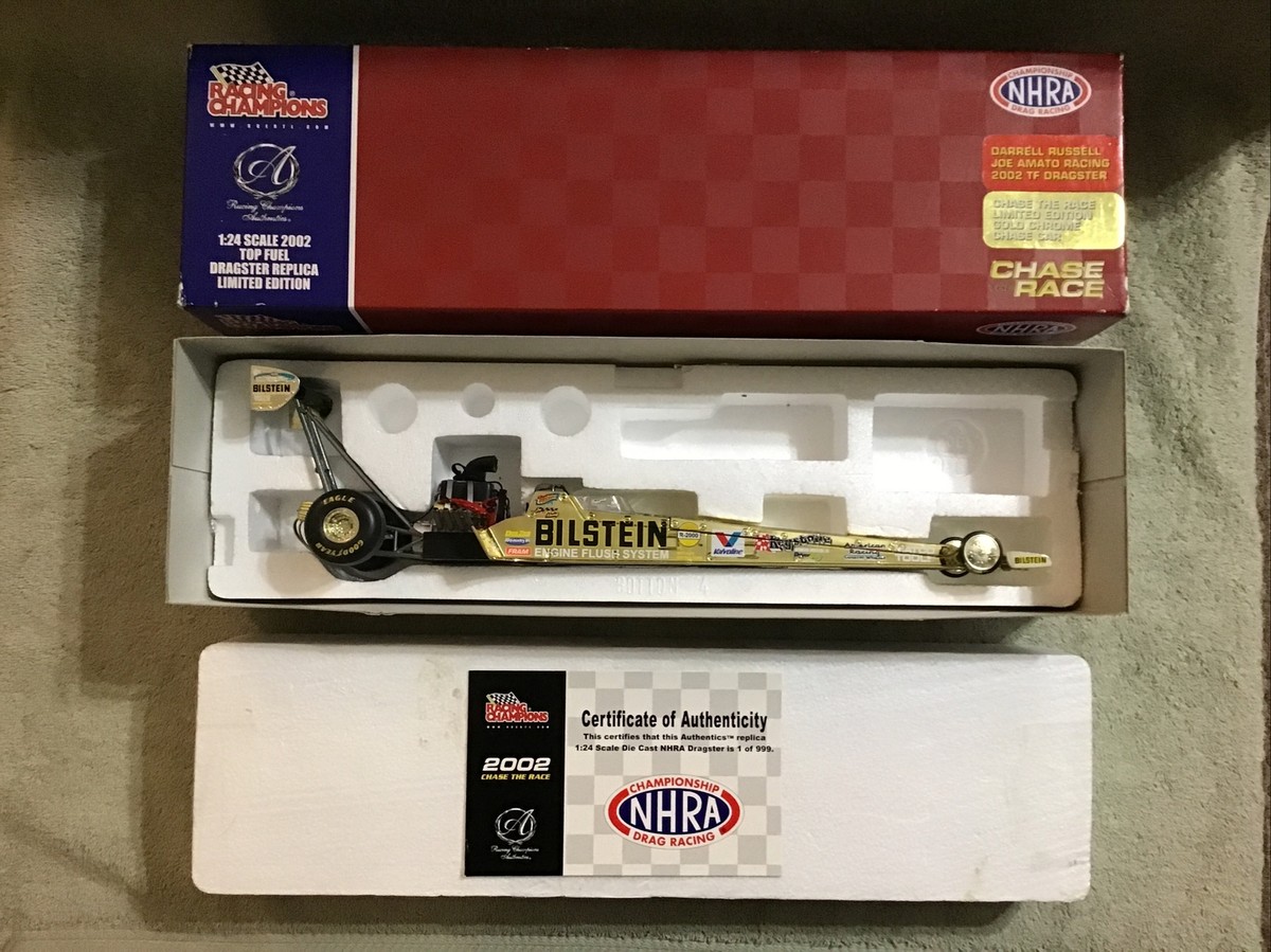 2002 Racing Champions DARRELL RUSSELL Bilstein GOLD NHRA Dragster