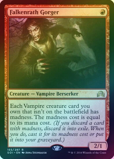 Falkenrath Gorger 1x FOIL SOI MTG Shadows Over Innistrad Rare MINT red Falkenrath Gorger 1x FOIL SOI MTG Shadows Over Innistrad Rare MINT red