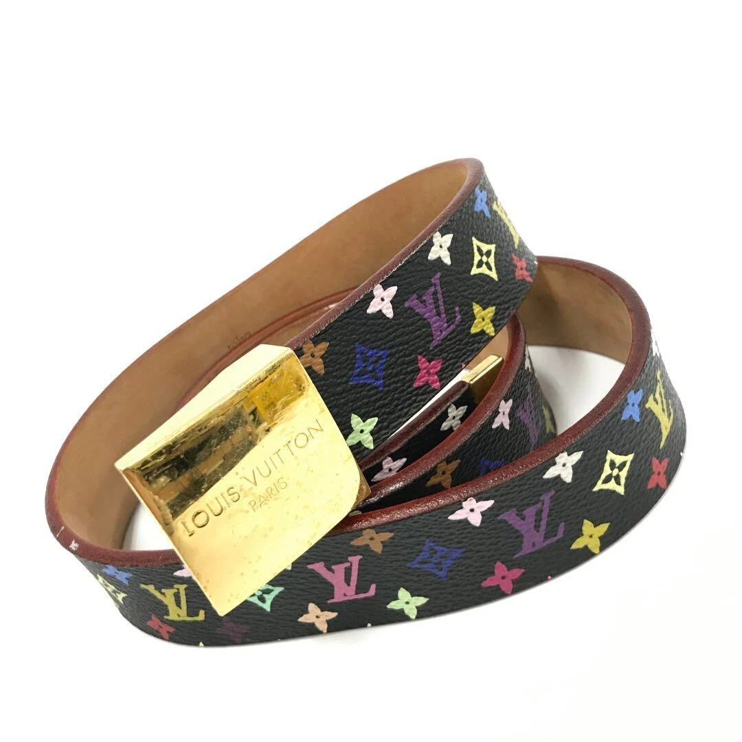 Louis Vuitton Multicolor Saint Tulle Belt Size 90 x 3 Women's Good product  Used