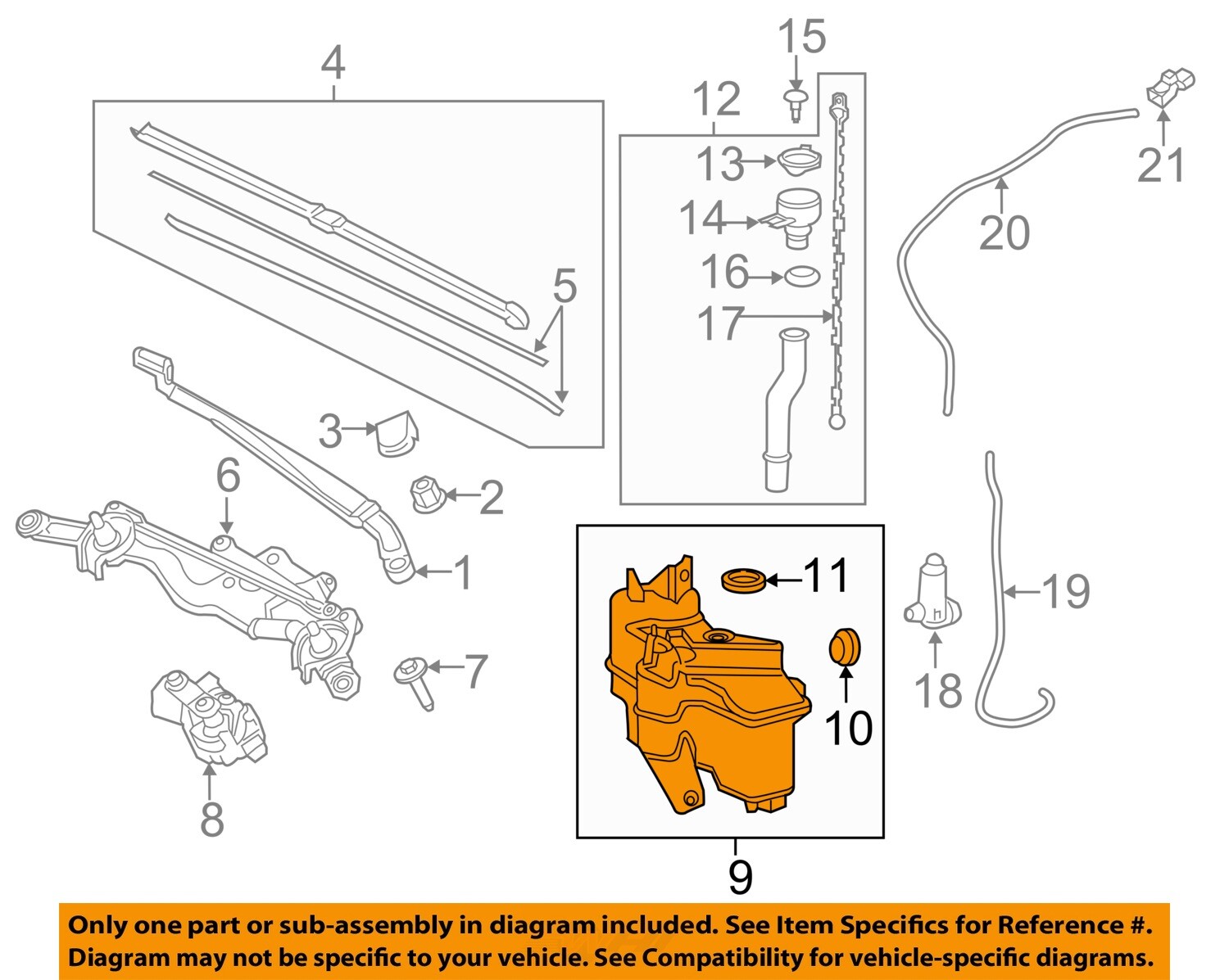 Genuine OEM Washer Fluid Reservoir for Toyota 8531547100 for sale 