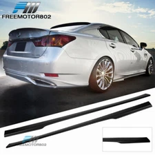 Fits 13-20 Lexus GS350 GS450h F Sport WD Style Side Skirt Matte Black - PP