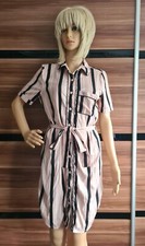 Atmosphere Ladies Striped Short Sleeved Shirt Dress Size UK 12