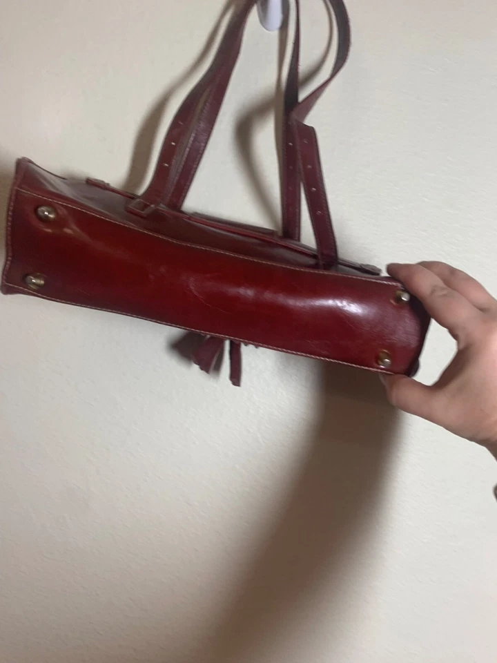 Apt 9 Cartera Pequeña Cuero Sintético Negocios Informal Bolso sin asas Borla Marrón Oficina Y2K Foto 3 de 4