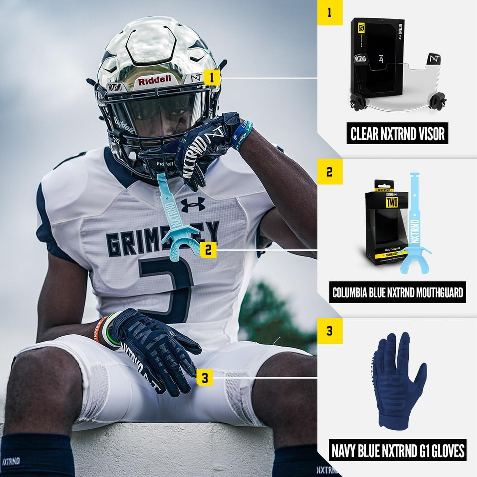 Nxtrnd VZR1 Football Visor, Flat Lens Technology, Fits Adult & Youth