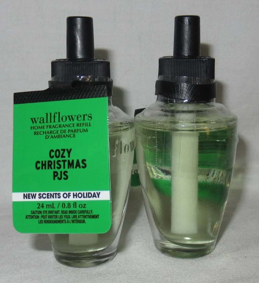 White Barn Bath & Body Works Wallflower Заправочная Лампочка Лот из 5 УЮТНЫХ РОЖДЕСТВЕНСКИХ ПИЖАМ - Изображение 2 из 4