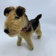 Terry Airedale Terrier Dog Vintage Red Collar Steiff Button In Ear