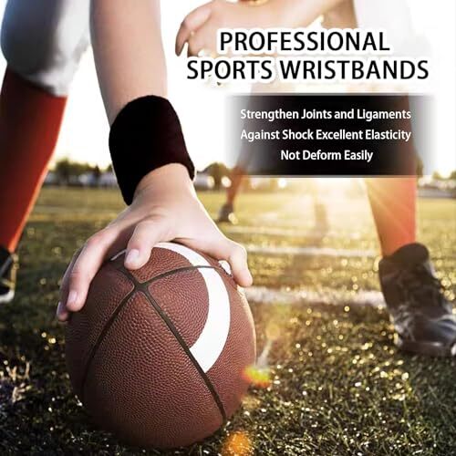 Wristbands Sweatbands for Men & Women, Breathable Tennis Wrist White Wristbands - Bild 5 von 6