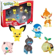 Jazwares Pokemon Battle Figure Multi-Pack - 6 Piece Playset B - 2" Figurines