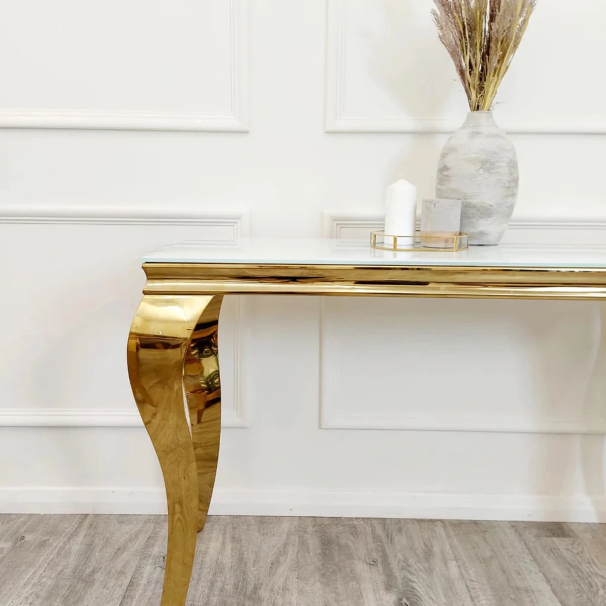 White desk brass legs deals