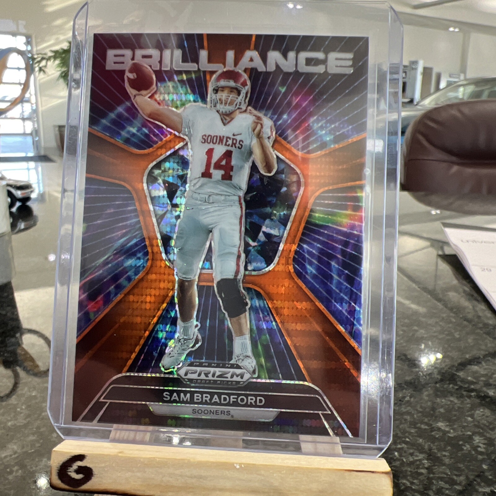 2024 Panini Prizm Draft Picks - Brilliance #BR-SB Sam Bradford Orange Pulsar /49