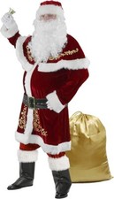 Santa Claus Costume 12pcs Set, Professional Christmas Outfit