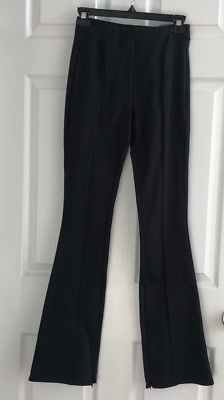 Alo High Waist Zip It Flare Legging Size S Black Reguar Length