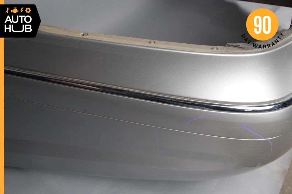 03-06 Conjunto de cubierta de parachoques trasero deportivo Mercedes W215 CL55 CL65 AMG plateado OEM Foto 3 de 4