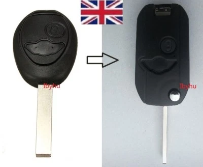 GRADE B For MINI COOPER R50 R53 S ONE 2 BUTTON REMOTE CONVERT FLIP KEY FOB CASE