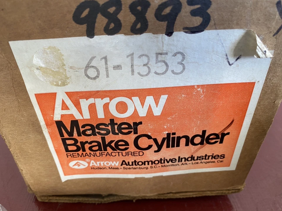 CILINDRO MAESTRO 98893 PIEZA PARA 1977 - 1983 AMC AMX CONCORD EAGLE PACER HORNET Foto 2 de 4