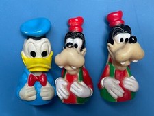 Vintage Walt Disney Rubber Goofy  Donald Duck Finger Puppet Lot Made In Taiwan